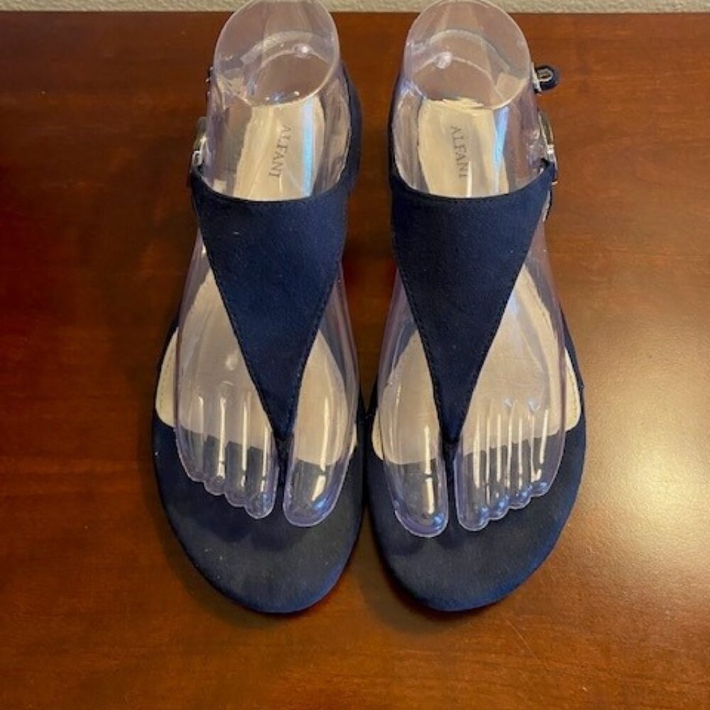 Womens Alfani Blue Suede Sandals